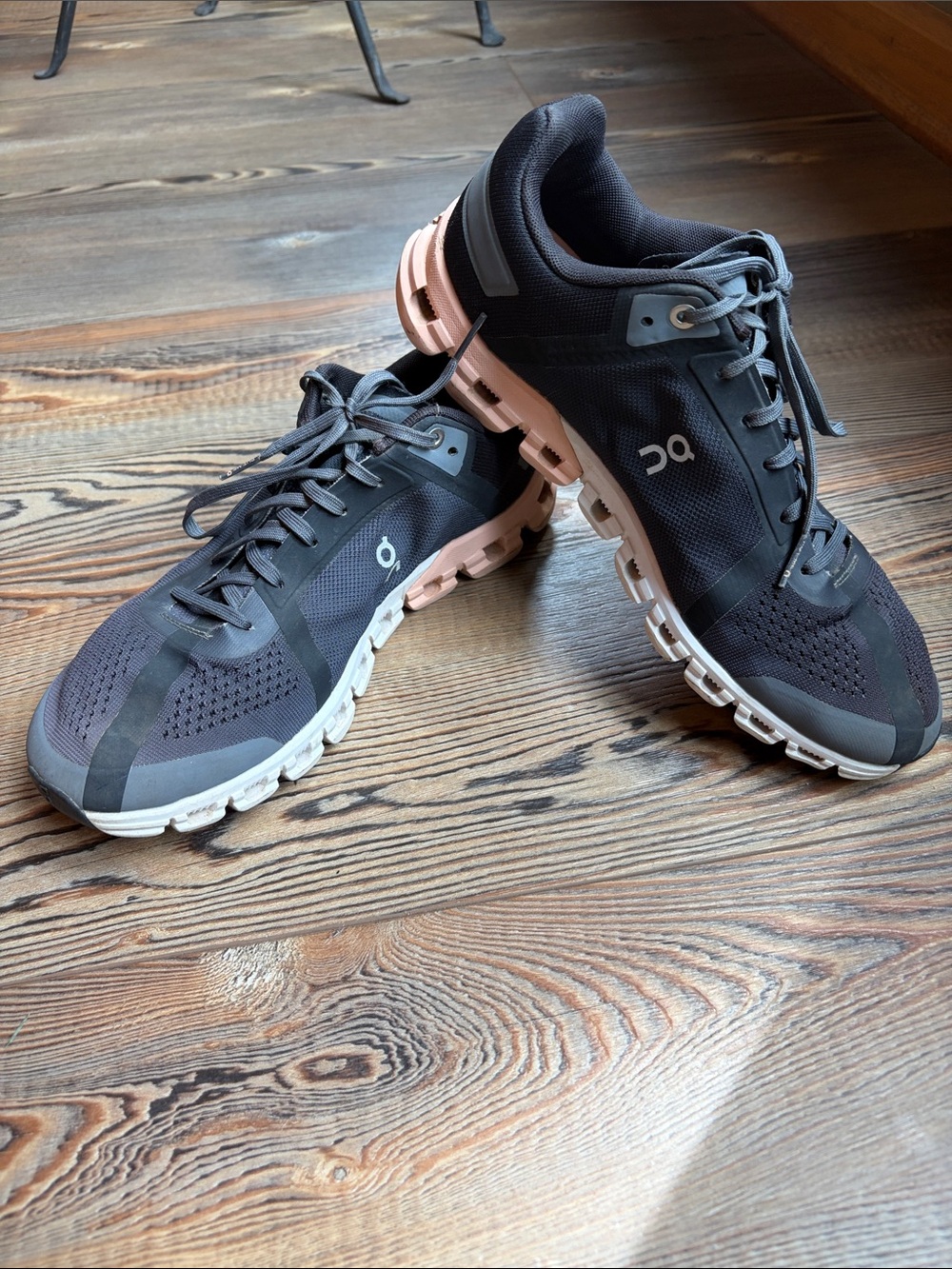 Nike Women's Black Athletic Running Shoes with Pink Accents